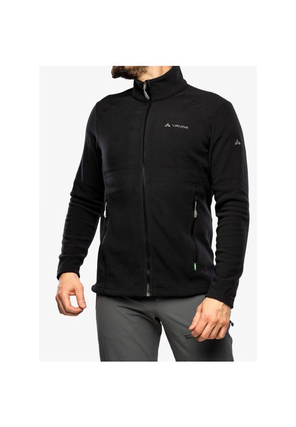 Bluza polarowa męska Vaude Rosemoor Fleece Jacket II. Kolor: czarny. Materiał: polar. Wzór: aplikacja
