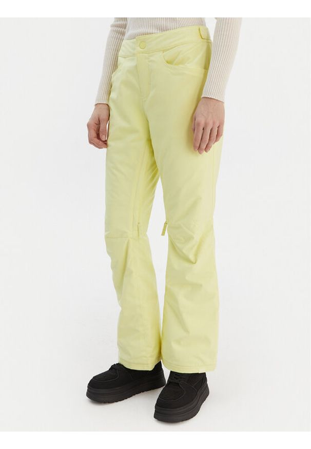 Roxy Spodnie snowboardowe Backyard ERJTP03299 Żółty Tailored Fit. Kolor: żółty. Materiał: syntetyk. Sport: snowboard