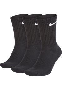 Skarpety Nike Everyday Cushioned Crew. Kolor: czarny. Sport: piłka nożna