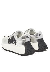 Steve Madden Sneakersy Supercampo SM11004808 Srebrny. Kolor: srebrny. Materiał: skóra, zamsz #4
