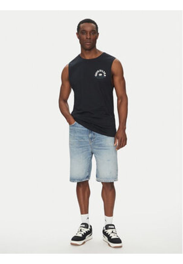 Quiksilver Tank top EQYZT08029 Czarny Relaxed Fit. Kolor: czarny. Materiał: bawełna
