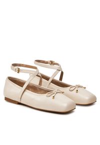 Michael Kors Baleriny Collette Leather Ballet Flat 40T4CTFP1L Beżowy. Kolor: beżowy. Materiał: skóra #5