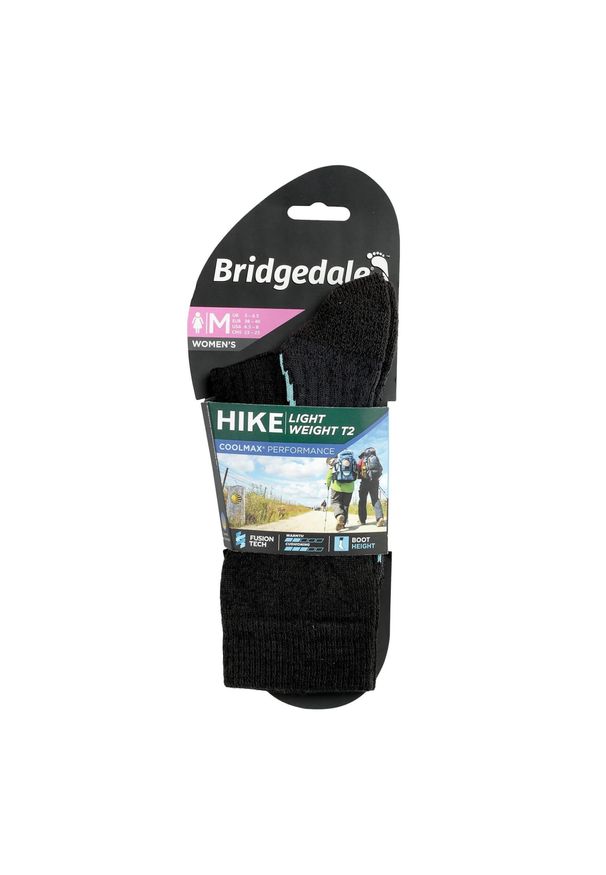 BRIDGEDALE - Skarpety do turystyki damskie Bridgedale HIKE LW COOL PERF LD. Kolor: szary, wielokolorowy, brązowy. Materiał: poliester, elastan, lycra, nylon, poliamid. Sport: turystyka piesza