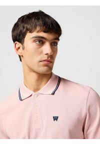 Wrangler - MESKA KOSZULKA WRANGLER POLO SHIRT SILVER PINK 112362688. Typ kołnierza: polo #3