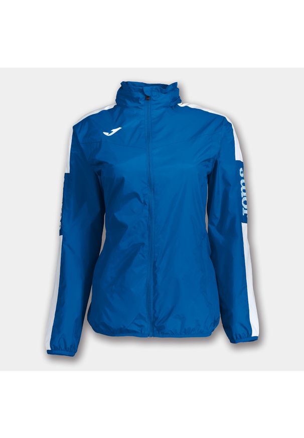 Kurtka damska Joma Rainjacket Champion Ship IV Royal Blue XL. Okazja: na co dzień. Kolor: niebieski, biały, wielokolorowy. Styl: casual