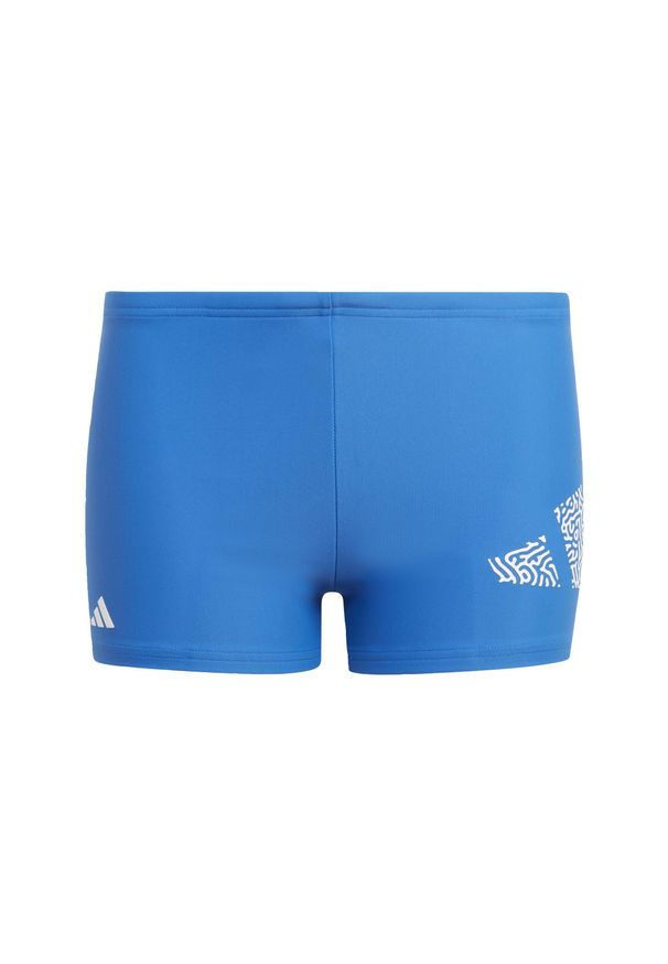 Adidas - 3 Bar Logo Swim Boxers. Kolor: niebieski, wielokolorowy, biały