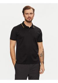 Karl Lagerfeld - KARL LAGERFELD Polo 745080 551200 Czarny Regular Fit. Typ kołnierza: polo. Kolor: czarny. Materiał: bawełna