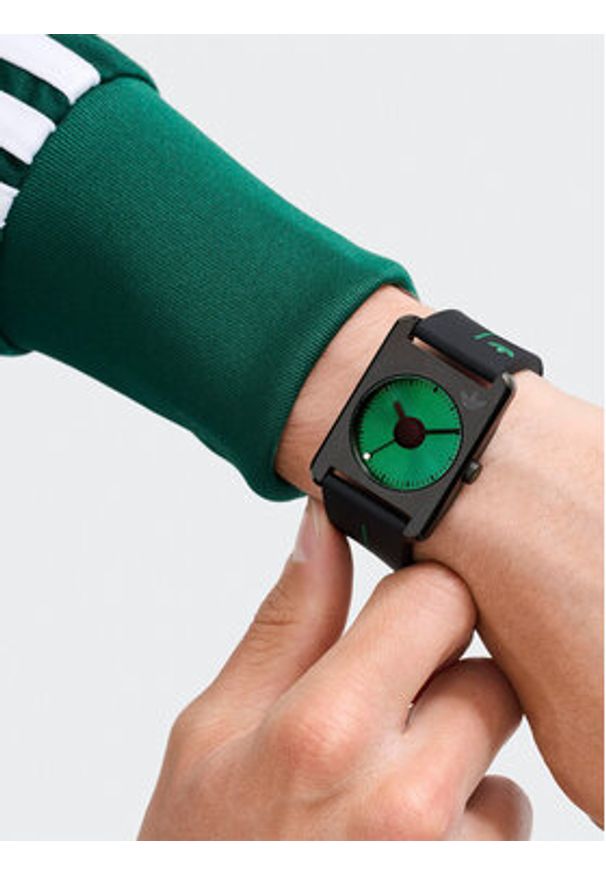 Adidas - adidas Zegarek Retro Pop AOST24546 Czarny. Kolor: czarny. Styl: retro