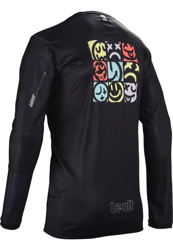 Koszulka rowerowa LEATT Jersey MTB Gravity 3.0. Kolor: czarny. Materiał: jersey. Sport: kolarstwo