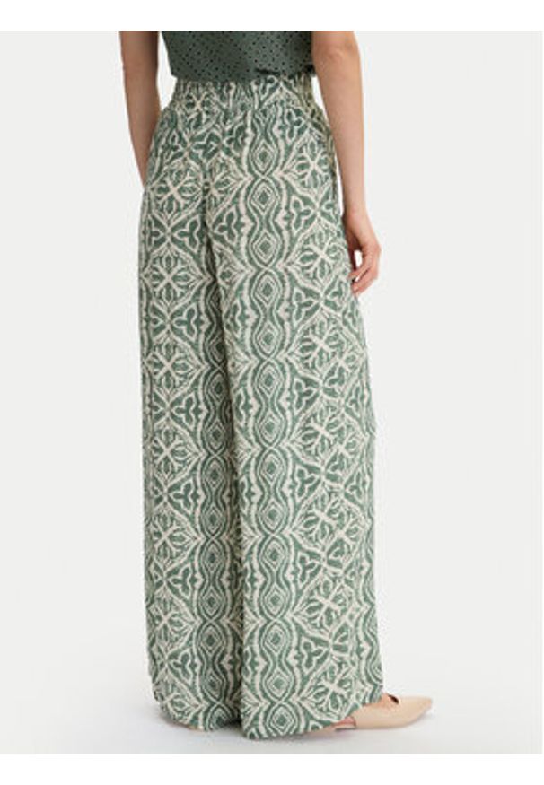 Vero Moda Spodnie materiałowe Menny 10282478 Zielony Wide Leg. Kolor: zielony. Materiał: wiskoza