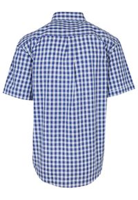 ForMax - Koszula Bawełniana, Niebieska Casualowa z Krótkim Rękawem, z Kieszonkami, w Kratkę -FORMAX. Okazja: na co dzień. Kolor: niebieski. Materiał: bawełna. Długość rękawa: krótki rękaw. Długość: krótkie. Wzór: kratka. Styl: casual #2