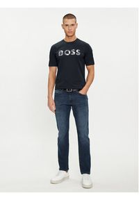 BOSS - Boss T-Shirt Thompson 15 50513382 Granatowy Regular Fit. Kolor: niebieski. Materiał: bawełna