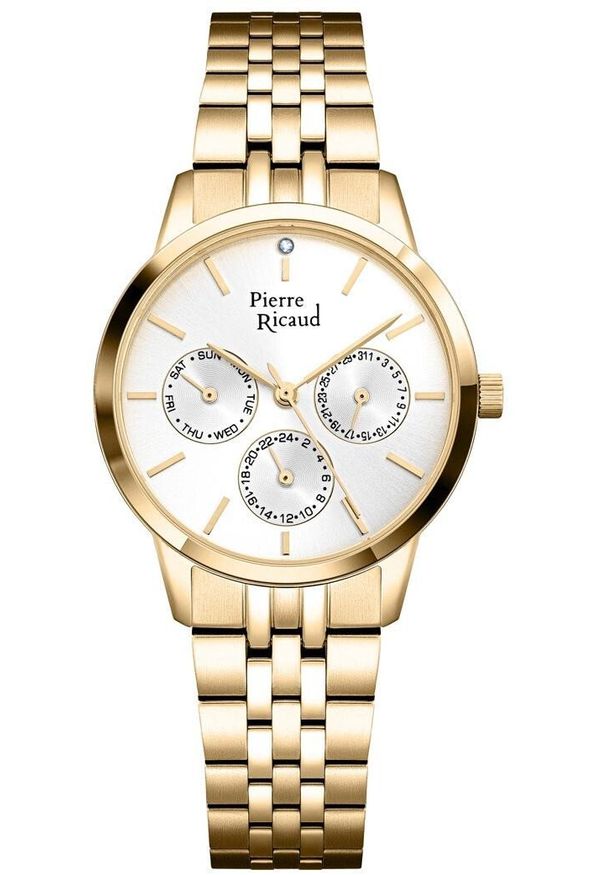 Zegarek damski Pierre Ricaud P21056.1113QF złoty. Kolor: złoty
