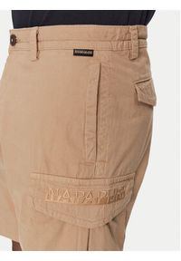 Napapijri Szorty materiałowe N-Deline NP0A4HOT Beżowy Regular Fit. Kolor: beżowy. Materiał: bawełna #4