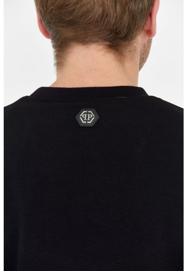 Philipp Plein - PHILIPP PLEIN Czarna bluza męska ls skull, Rozmiar L. Kolor: czarny