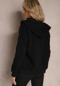 Renee - Czarna Bawełniana Bluza z Suwakiem i Kapturem Irise. Typ kołnierza: kaptur. Kolor: czarny. Materiał: bawełna #3