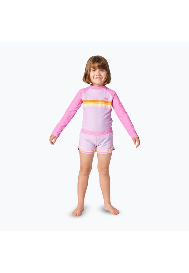 Longsleeve do pływania dziecięcy Rip Curl Rainbow Tide Rash Vest. Kolor: różowy