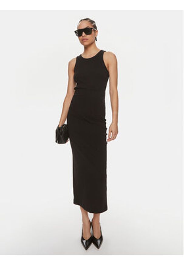 ViCOLO Spódnica ołówkowa TB0030 Czarny Slim Fit. Kolor: czarny. Materiał: syntetyk, bawełna