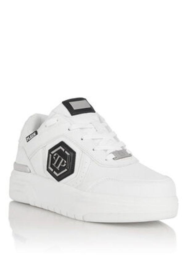 Philipp Plein - PHILIPP PLEIN Sneakersy SAFS USC0925 PTE003N Biały. Kolor: biały. Materiał: skóra