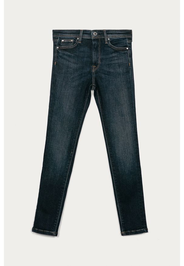 Pepe Jeans - Jeansy dziecięce Pixlette 128-180 cm. Stan: podwyższony. Kolor: niebieski. Materiał: bawełna, materiał, denim, elastan, tkanina, poliester
