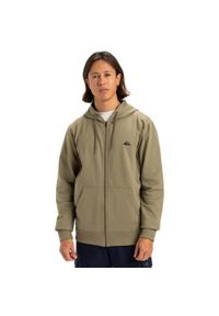 Quiksilver - Bluza na zamek BASIC ZIP Mężczyźni. Kolor: beżowy. Materiał: tkanina, poliester, bawełna