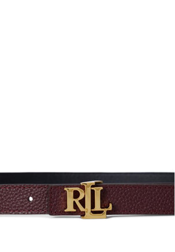 Lauren Ralph Lauren - LAUREN RALPH LAUREN Pasek 412P06811001 Bordowy. Kolor: czerwony. Materiał: skóra