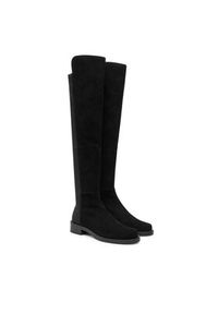 Stuart Weitzman Muszkieterki 5050 Bold Boot SG654 Czarny. Kolor: czarny. Materiał: skóra, zamsz