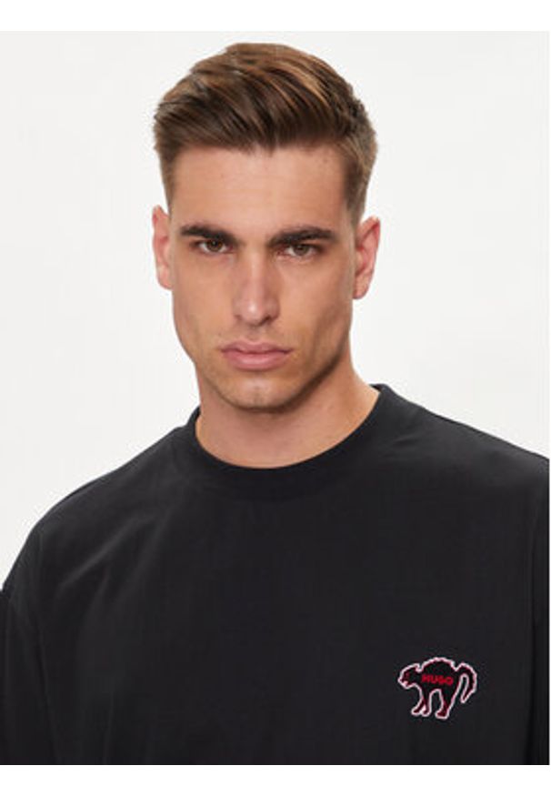 Hugo T-Shirt Dimonade 50518963 Czarny Relaxed Fit. Kolor: czarny. Materiał: bawełna