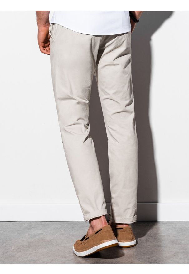 Beżowe spodnie Ombre Clothing