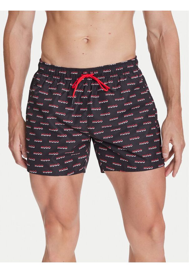 Hugo - HUGO Szorty kąpielowe Dody 50545401 Czarny Regular Fit. Kolor: czarny. Materiał: syntetyk