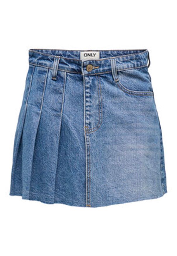 only - ONLY Spódnica jeansowa Kadie 15345569 Niebieski Regular Fit. Kolor: niebieski. Materiał: bawełna