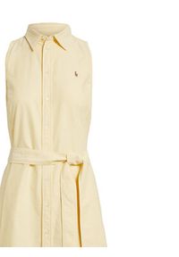 Polo Ralph Lauren Sukienka koszulowa 211968897500 Żółty jasny Regular Fit. Typ kołnierza: polo. Kolor: żółty. Materiał: bawełna. Typ sukienki: koszulowe #3