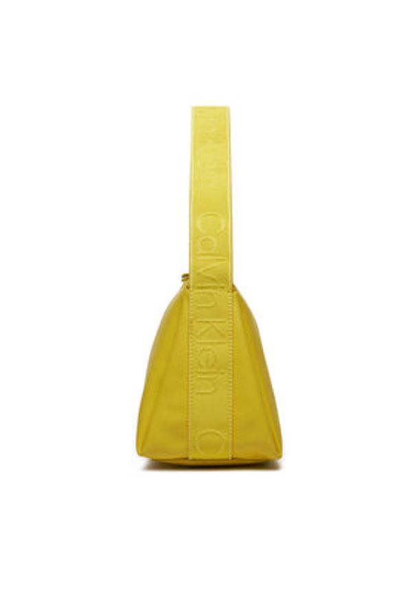 Calvin Klein Torebka Gracie Shoulder Bag K60K611661 Żółty. Kolor: żółty. Materiał: skórzane