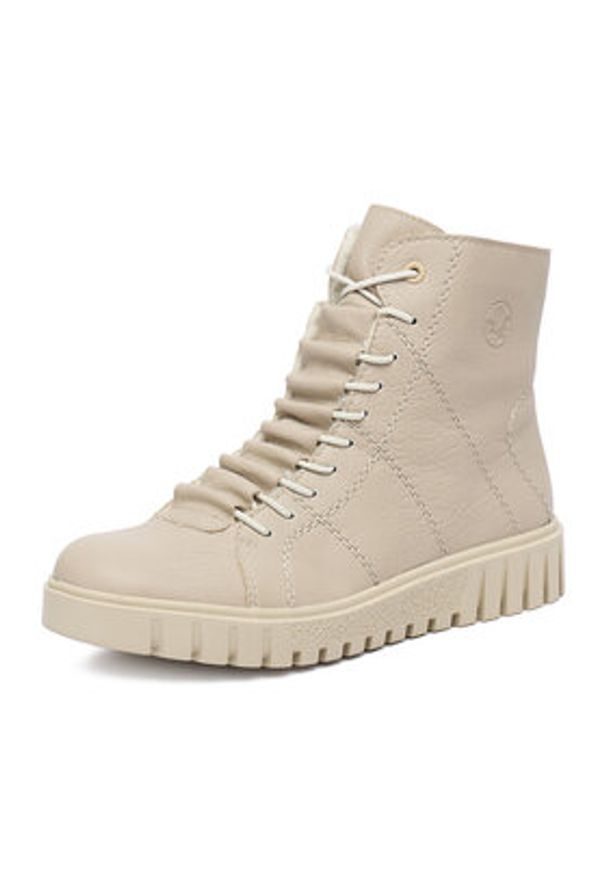 Rieker Trzewiki Y3420-61 Beżowy. Kolor: beżowy. Materiał: materiał, syntetyk