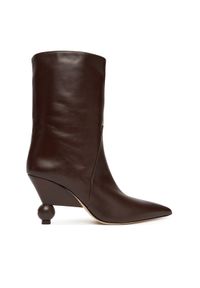 Weekend Max Mara Botki Rollio 2525796055600 Brązowy. Kolor: brązowy. Materiał: skóra