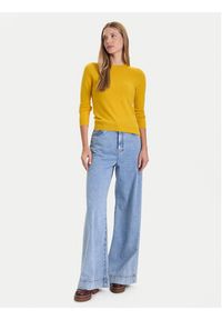 United Colors of Benetton - United Colors Of Benetton Sweter 1002D1K01 Żółty Regular Fit. Kolor: żółty. Materiał: wełna #5