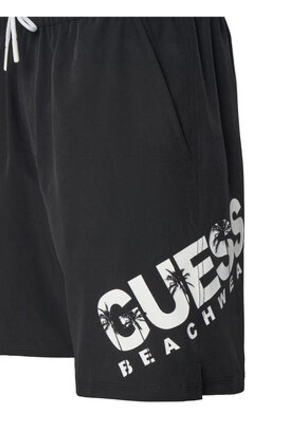 Guess Szorty kąpielowe F5GT27 WG2E2 Czarny Regular Fit. Kolor: czarny. Materiał: syntetyk