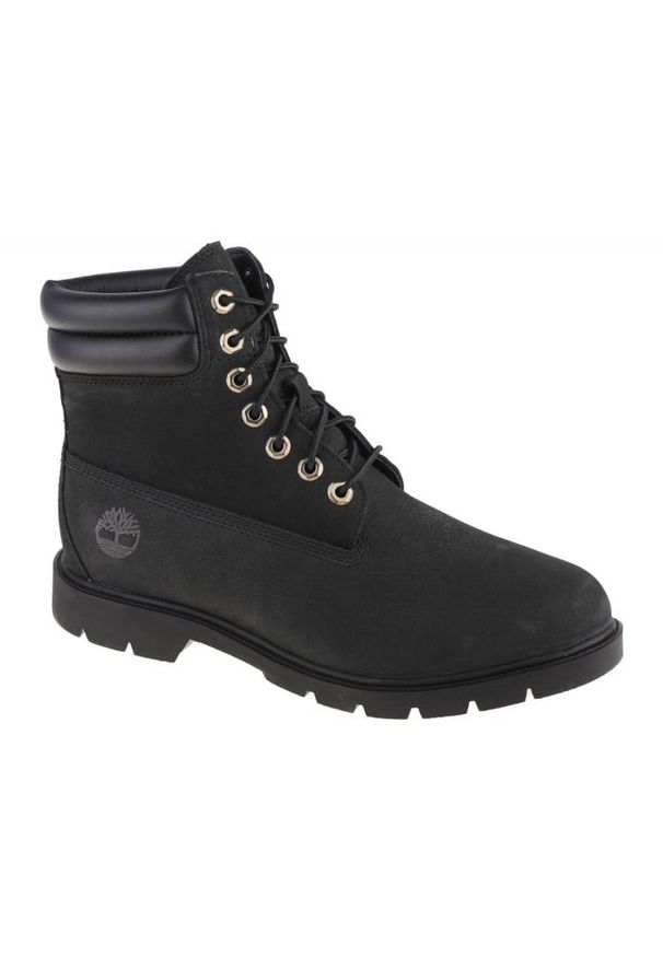 Buty Timberland 6 In Basic Boot M 0A27X6 czarne. Okazja: na co dzień. Zapięcie: sznurówki. Kolor: czarny. Materiał: guma, nubuk