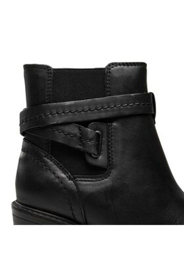 Clarks Botki Scene Star 261674624 Czarny. Kolor: czarny. Materiał: skóra