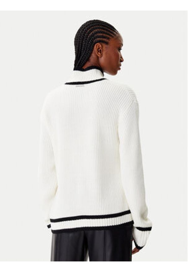 Karl Lagerfeld - KARL LAGERFELD Golf A4W18051 Biały Regular Fit. Typ kołnierza: golf. Kolor: biały. Materiał: wełna, syntetyk