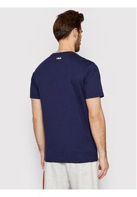 Fila T-Shirt Unisex Bellano FAU0067 Granatowy Regular Fit. Kolor: niebieski. Materiał: bawełna #6