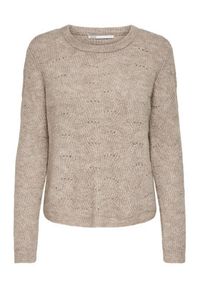 only - ONLY Sweter 15234745 Beżowy Regular Fit. Kolor: beżowy. Materiał: syntetyk #3