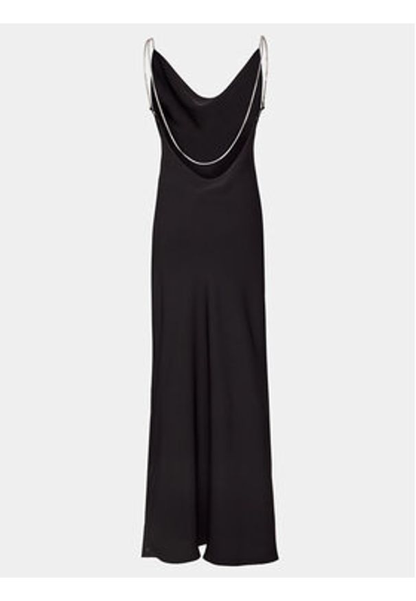 Nissa Sukienka wieczorowa RS14746 Czarny Slim Fit. Kolor: czarny. Materiał: syntetyk. Styl: wizytowy