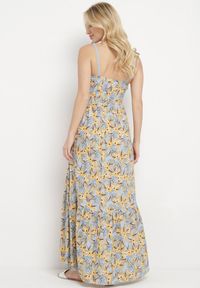 Born2be - Jasnoniebieska Wiskozowa Sukienka Maxi na Ramiączkach Rozkloszowana Nolwessa. Kolor: niebieski. Materiał: wiskoza. Długość rękawa: na ramiączkach. Styl: elegancki. Długość: maxi #6