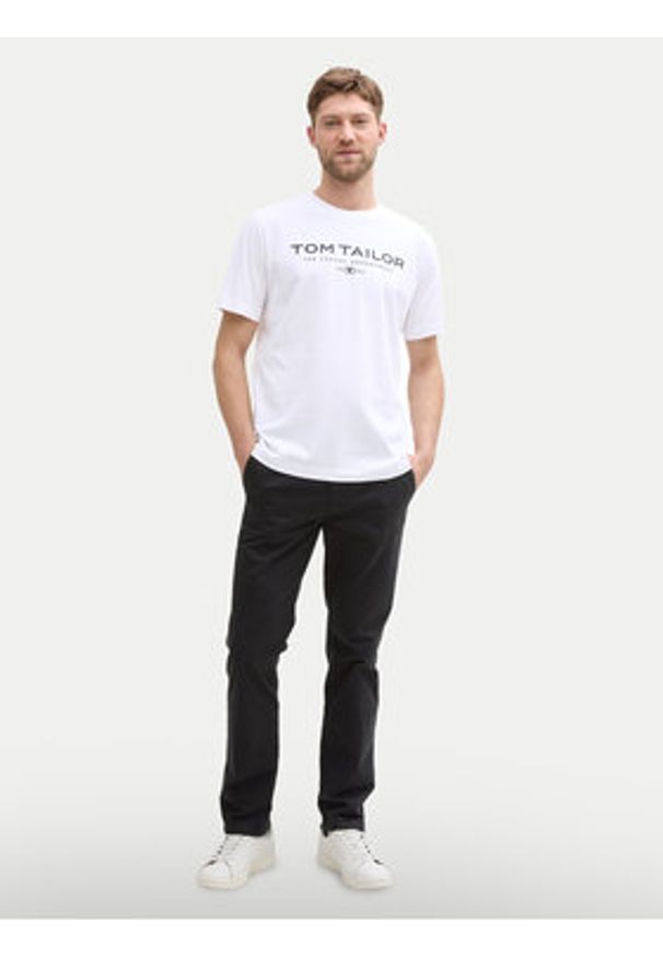 Tom Tailor T-Shirt 1045773 Biały Regular Fit. Kolor: biały. Materiał: bawełna