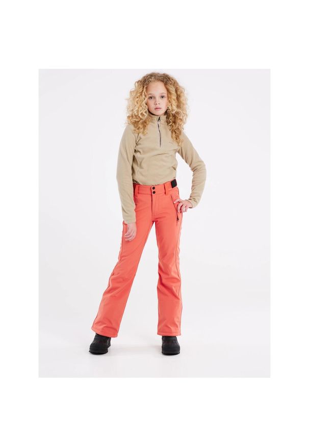 Dziewczęce spodnie narciarskie Protest Lole Softshell. Kolor: wielokolorowy, czerwony, brązowy. Materiał: softshell. Sezon: zima. Sport: narciarstwo