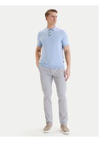 Bugatti Polo 7100-75522C Niebieski Regular Fit. Typ kołnierza: polo. Kolor: niebieski. Materiał: bawełna #6
