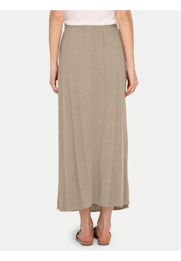 only - ONLY Spódnica midi Solvi 15338678 Beżowy Regular Fit. Kolor: beżowy. Materiał: wiskoza
