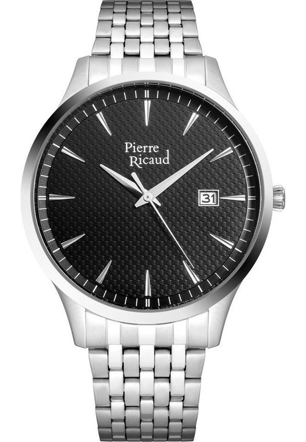 Zegarek Pierre Ricaud Zegarek męski Pierre Ricaud P91037.5114Q srebrny. Kolor: srebrny