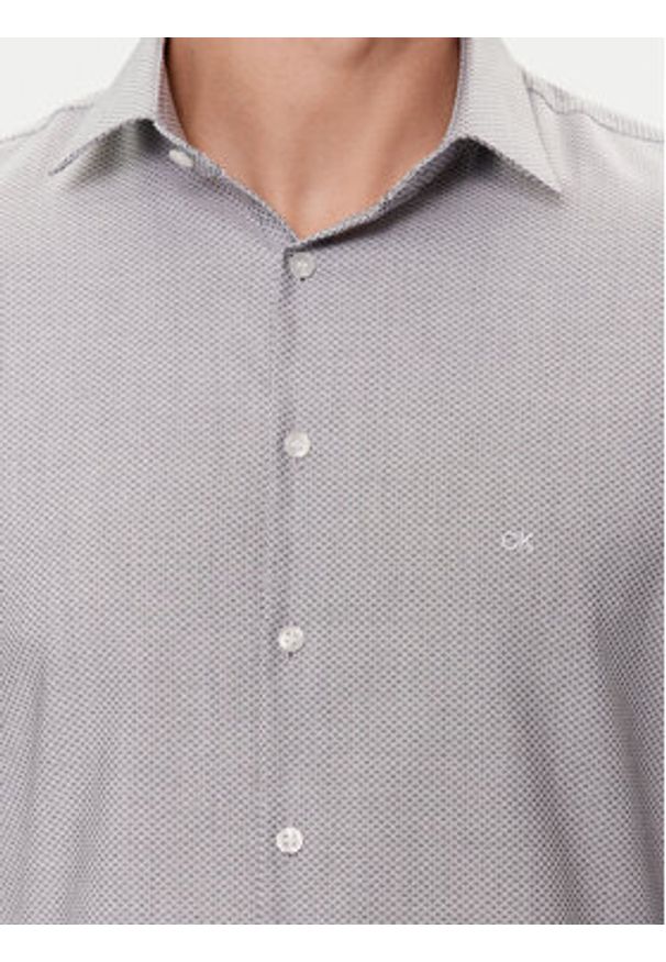 Calvin Klein Koszula K10K112588 Granatowy Slim Fit. Kolor: niebieski. Materiał: bawełna